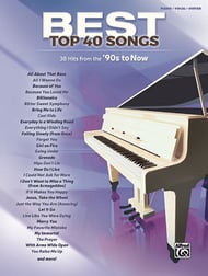 Best Top 40 Songs from the 90s to Now piano sheet music cover Thumbnail